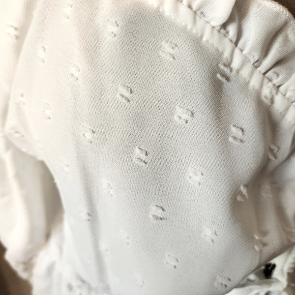 PRETTY ☆ SWISS DOT & LACE ☆ ROUCHED FRONT BLOUSE ☆ 22w ☆ NWT - Picture 6 of 9